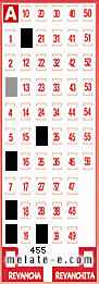 Volante ganador del sorteo 455 de Melate