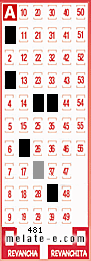 Volante ganador del sorteo 481 de Melate
