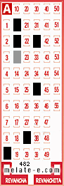 Volante ganador del sorteo 482 de Melate