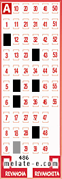 Volante ganador del sorteo 486 de Melate