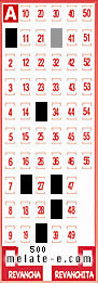 Volante ganador del sorteo 500 de Melate