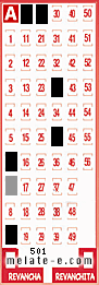 Volante ganador del sorteo 501 de Melate