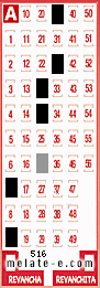 Volante ganador del sorteo 516 de Melate