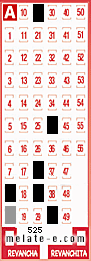 Volante ganador del sorteo 525 de Melate