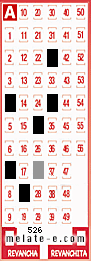 Volante ganador del sorteo 526 de Melate