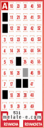 Volante ganador del sorteo 531 de Melate