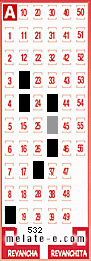 Volante ganador del sorteo 532 de Melate