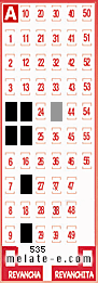 Volante ganador del sorteo 535 de Melate
