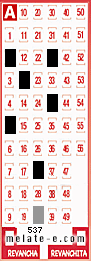 Volante ganador del sorteo 537 de Melate