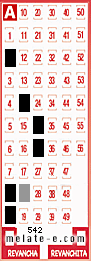 Volante ganador del sorteo 542 de Melate