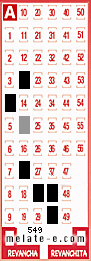 Volante ganador del sorteo 549 de Melate
