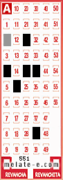 Volante ganador del sorteo 551 de Melate