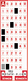 Volante ganador del sorteo 552 de Melate