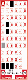 Volante ganador del sorteo 553 de Melate