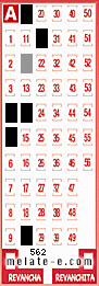 Volante ganador del sorteo 562 de Melate