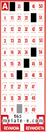 Volante ganador del sorteo 563 de Melate