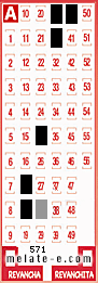 Volante ganador del sorteo 571 de Melate