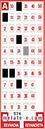 Volante ganador del sorteo 574 de Melate