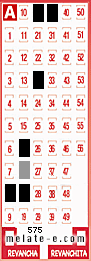 Volante ganador del sorteo 575 de Melate