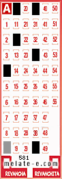 Volante ganador del sorteo 581 de Melate