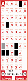 Volante ganador del sorteo 585 de Melate