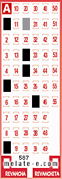 Volante ganador del sorteo 587 de Melate