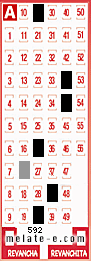 Volante ganador del sorteo 592 de Melate