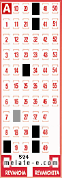 Volante ganador del sorteo 594 de Melate