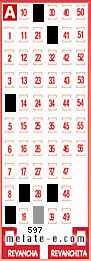 Volante ganador del sorteo 597 de Melate