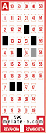 Volante ganador del sorteo 598 de Melate