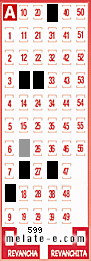Volante ganador del sorteo 599 de Melate