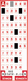 Volante ganador del sorteo 601 de Melate