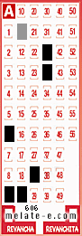 Volante ganador del sorteo 606 de Melate