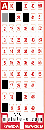 Volante ganador del sorteo 608 de Melate