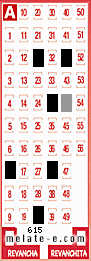 Volante ganador del sorteo 615 de Melate