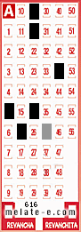 Volante ganador del sorteo 616 de Melate