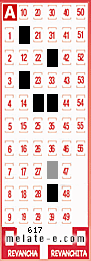 Volante ganador del sorteo 617 de Melate