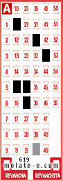 Volante ganador del sorteo 619 de Melate