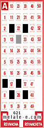 Volante ganador del sorteo 621 de Melate