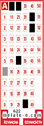 Volante ganador del sorteo 622 de Melate