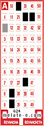 Volante ganador del sorteo 624 de Melate