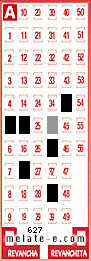 Volante ganador del sorteo 627 de Melate