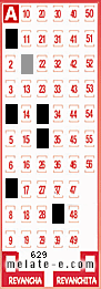 Volante ganador del sorteo 629 de Melate