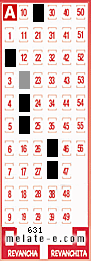 Volante ganador del sorteo 631 de Melate