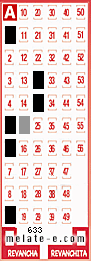 Volante ganador del sorteo 633 de Melate