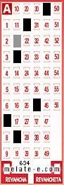 Volante ganador del sorteo 634 de Melate