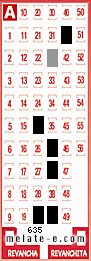 Volante ganador del sorteo 635 de Melate