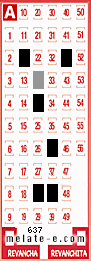 Volante ganador del sorteo 637 de Melate