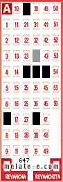 Volante ganador del sorteo 647 de Melate