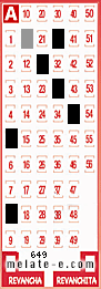 Volante ganador del sorteo 649 de Melate